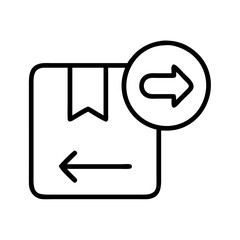 Poster - Return package delivery service icon vector illustration for logistics and ecommerce business use