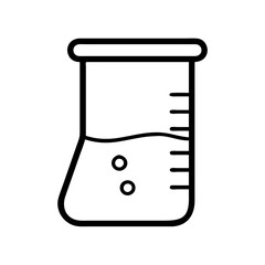 Poster - laboratory beaker science experiment icon vector illustration chemical flask research tool test tube