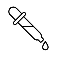Poster - dropper pipette vector icon for science lab equipment and medical research tool illustration design
