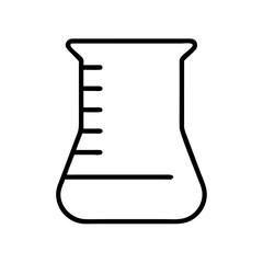 Poster - science lab equipment beaker vector icon illustration for chemical experiment and research