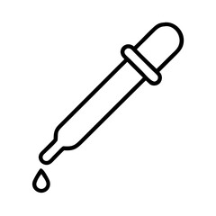 Poster - dropper tool vector icon illustration for medical lab liquid chemistry and science design needs