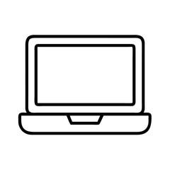 Poster - Laptop computer vector icon for graphic design and web design modern flat vector icon 90