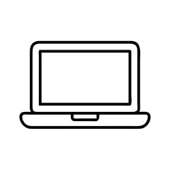 Poster - Laptop computer vector icon illustration for technology and business concept design element