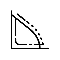 angle small right free interface icon  vector flat icon