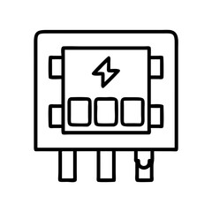 Fototapete - Isolated ic power supply circuit integrated chip component electronic device vector illustration