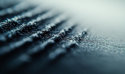 Poster - A captivating macro photograph showcasing an abstract, textured dark blue surface with subtle depth.