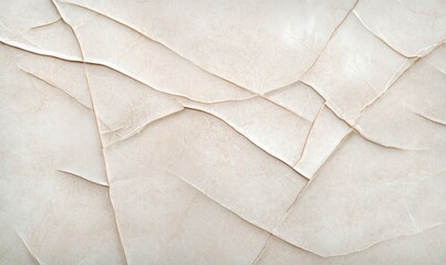 Poster - Detailed beige background showcasing a heavily cracked and textured surface, creating an abstract pattern.