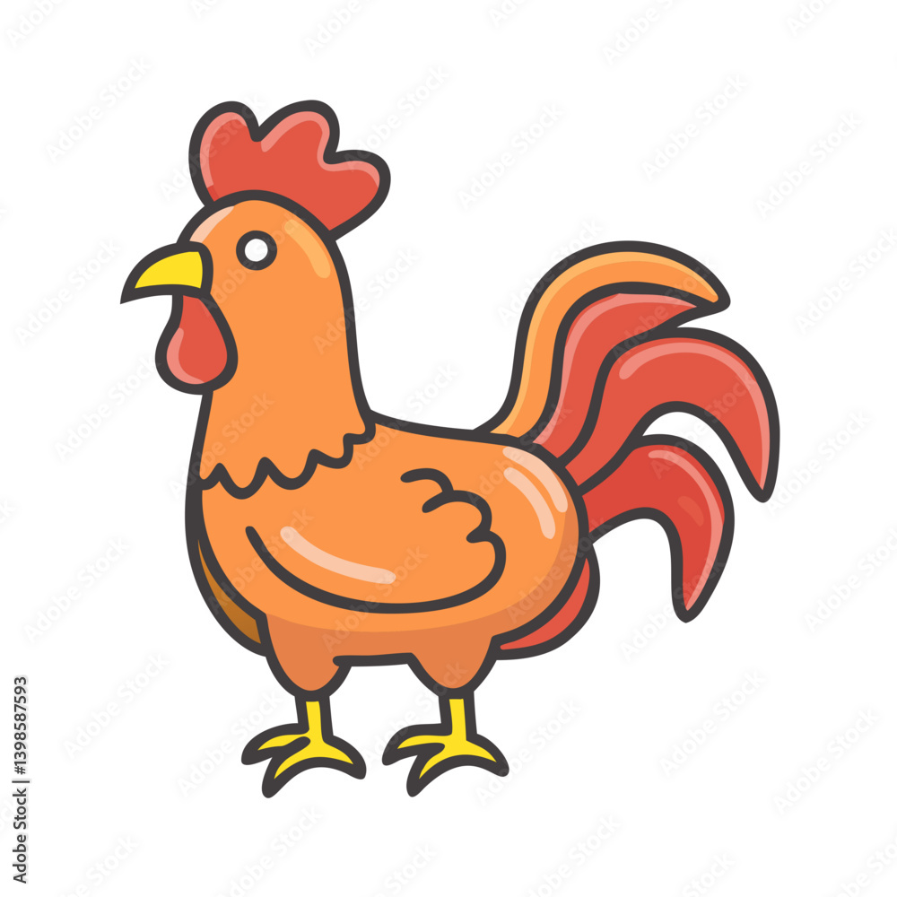 Rooster File Icon rooster icon, rooster vector illustration-simple illustration of ...
