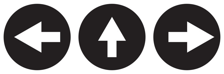 Wall Mural - set of one way only or this way only blue sign round floor marking adhesive sticker icon with direct