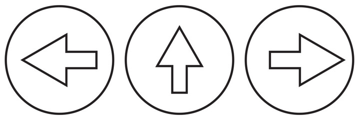 Poster - set of one way only or this way only blue sign round floor marking adhesive sticker icon with direct