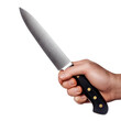 © versus - Kitchen knife hand holding isolated on transparent background