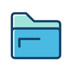Leinwandbilder - Folder Icon for File Management, Organization, and Digital Storage Systems