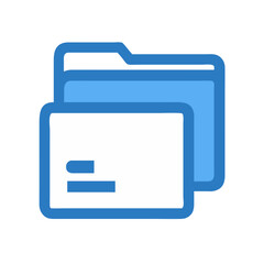 Leinwandbilder - Folder Icon for File Management, Organization, and Digital Storage Systems