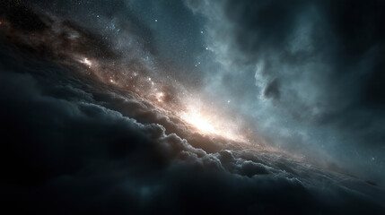 Wall Mural - ight Sky and Clouds created with Generative AI Technology, ai, generative