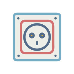 Poster - Power Socket Icon for Electrical Connections and Devices