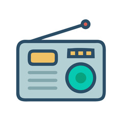Poster - Radio Icon for Communication and Broadcasting