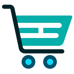 Poster - Shopping Cart Logo Icon on White Background for E-Commerce and Retail
