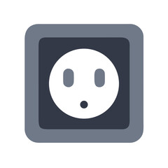 Poster - Socket Icon for Electrical Connectivity and Utility