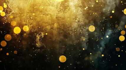 Poster - Experience the mesmerizing dance of golden particles in a cosmic celebration of light and color Generative AI