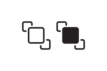 Fototapete - Multiple window copy icons in minimal style Vector