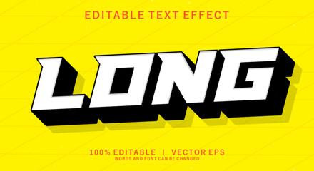 Poster - long vector text effect with modern style design