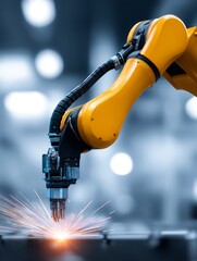 Poster - automated welding robotics: precision and efficiency in manufacturing - advanced robotic arm perform