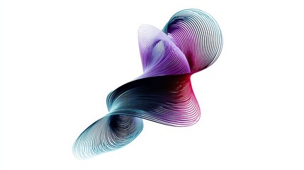 Aufkleber - Swirling Abstract Design in Teal Purple and Red - Abstract art, harmonious patterns, swirling motion, vibrant colors, dynamic energy. Symbolizes fluidity, creativity, innovation, movement