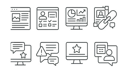 Leinwandbilder - Set of icons for a computer monitor