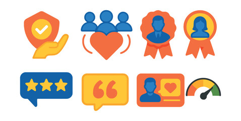 Leinwandbilder - Set of icons for a rating system