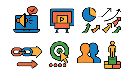 Poster - Set of icons for a computer screen
