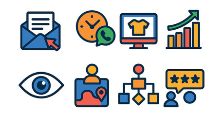 Poster - Set of icons for a computer screen
