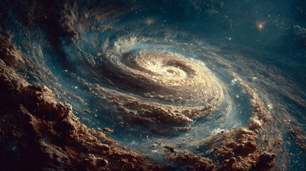 Poster - Galactic spirals of time warp and celestial influences signaling an impending apocalypse