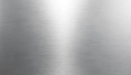 Fototapete - Brushed metal silver texture background with reflection. Polished steel surface, metallic material for industrial design, construction, tech. Aluminium alloy plate, glossy grey wall with dark, light