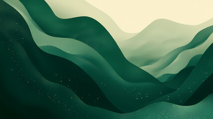 Wall Mural - mystical green abstract forest