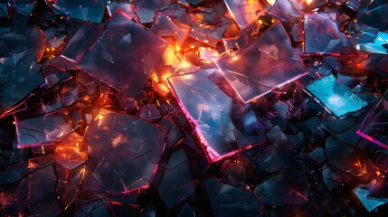Wall Mural - Shattered Crystals  Radiant Fractal Light of excellence in splendor beyond compare with grace