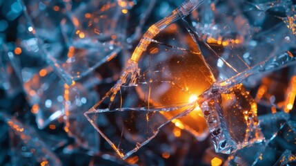 Wall Mural - Shattered Glass Abstract Light Burst of excellence in splendor beyond compare with grace in style
