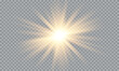 © Ihor Nemynushchyi - Vector of light with sun glare. Sun rays and glare . Golden flash and glare.