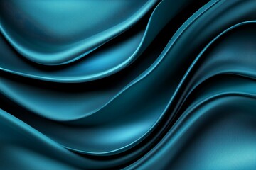 Wall Mural - a blue fabric with a wave pattern