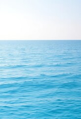Wall Mural - Serene ocean gradient from deep blue to soft white, perfect for relaxation, wallpaper, white, tranquil