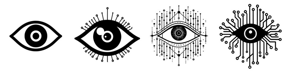 Poster - Unique eye designs depicting various artistic styles and concepts showcase creativity in visual representation