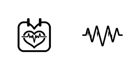 Poster - Health monitoring icons represent heart rate tracking for fitness and medical applications