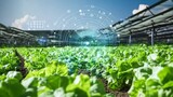 Ai powered data visualization showing predictive analytics farm yield optimization