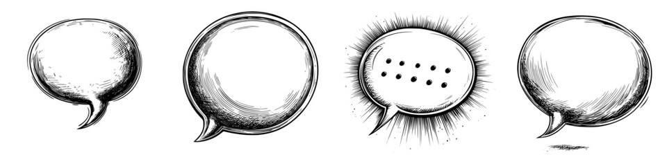 Poster - Conversation bubbles illustrating various styles of dialogue representation for creative communication