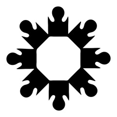 Poster - Outlined Geometric Figure In Solid Black