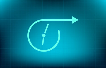 Fototapete - Vector icon on blue background with gradient