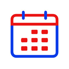 Poster - Calendar Icon Design in Bright Colors  