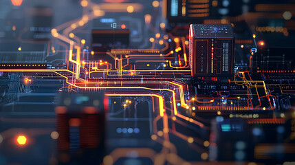 Poster - Abstract Circuit Board Technology Design