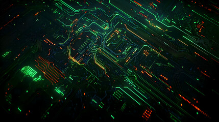 Poster - Abstract Digital Circuit Board Technology Design