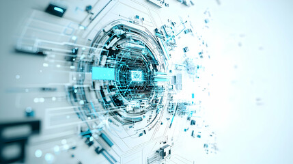 Poster - Abstract Technology Design Background With Geometric Shapes