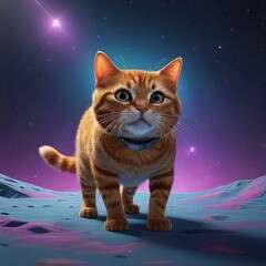  cat on the moon